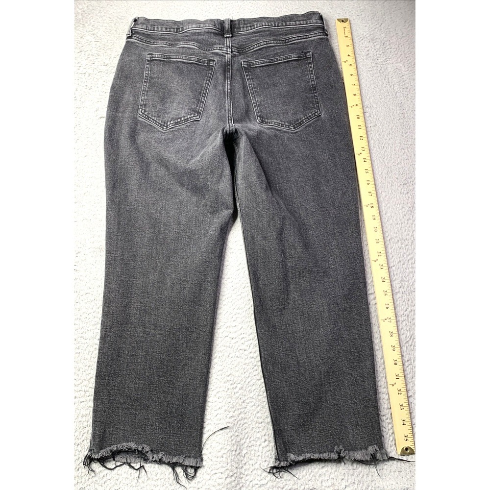 Abercrombie & Fitch Jeans Womrens Size 16 Ankle Straight Ultra High Rise Raw Hem - Picture 8 of 9